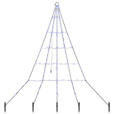 Albero di Natale LED con picchetti per il terreno Blu 180 cm - Foto 1
