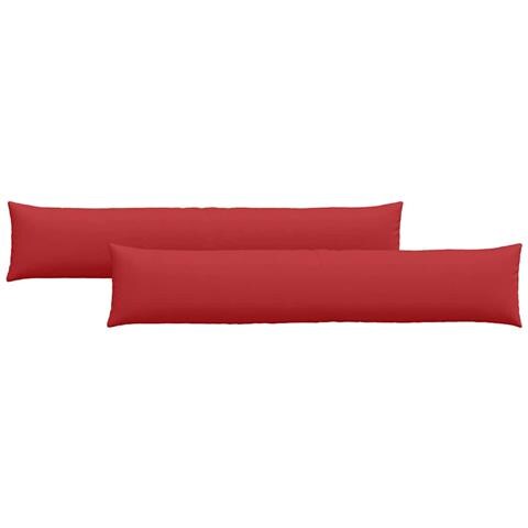 Cuscini da Divano 2 pcs Rosso 200 x 40 cm Tessuto - Foto 1