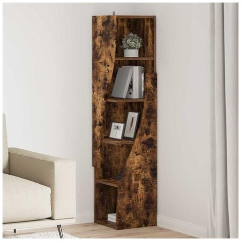 Mobile angolare Bianco 32x32x140cm Legno multistrato - Foto 2