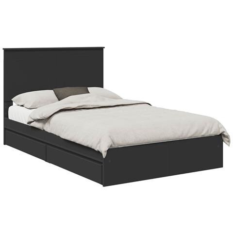 Letto con Contenitore Nero 135 x 190 cm Legno multistrato - Foto 1