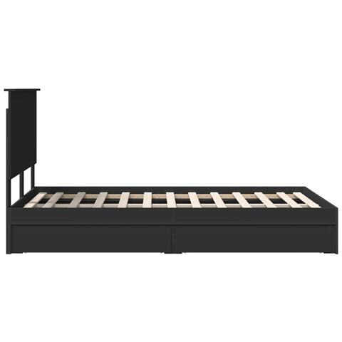Letto con Contenitore Nero 135 x 190 cm Legno multistrato - Foto 9