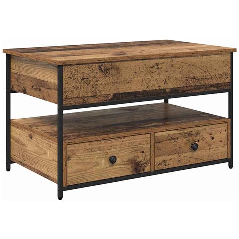 Tavolino da salotto con cassetto Legno vecchio 85 x 50 x 50 cm - Foto 1