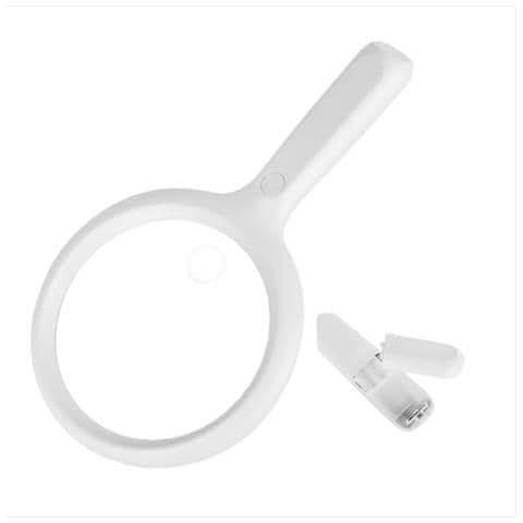 Lente D'ingrandimento Portatile 28x/56x Con 24 Luci Led - Lente D'ingrandimento Illuminata Per Lettura White - Foto 1