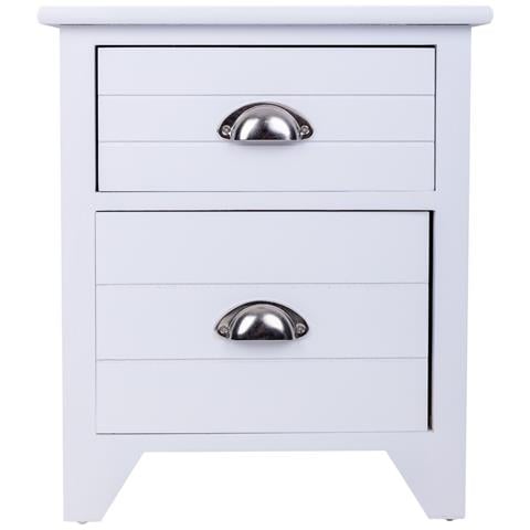 Comodino In Legno Bianco 38x28x45h - Foto 2