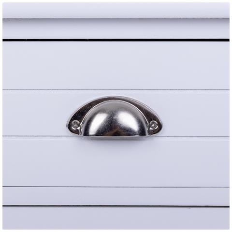 Comodino In Legno Bianco 38x28x45h - Foto 8