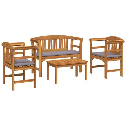 Set da giardino con divano a rosa con cuscino 4 pcs - Foto 1