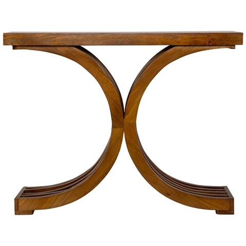 Tavolino Da Ingresso Artigianale In Legno Marrone 100x30x82h Cm - Foto 2