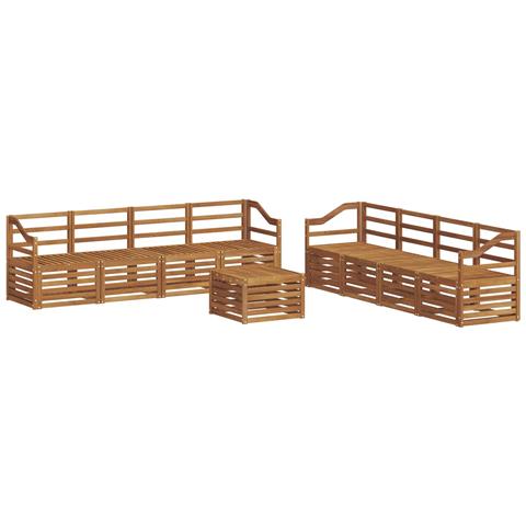 Set divani 9 pcs Naturale Legno di Acacia Massello - Foto 1