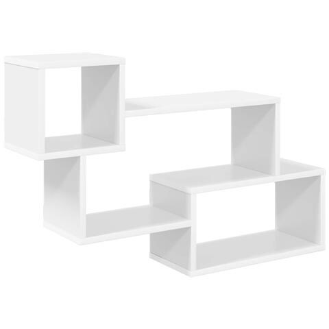 Mensola sospesa A parete Bianco 87 x 20 x 55 cm - Foto 1