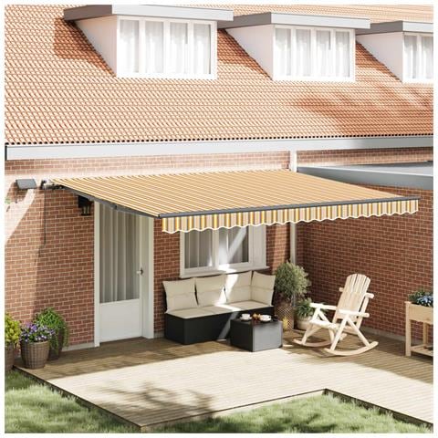 Tenda retrattile Multicolore 450 × 350 cm Tessuto e Alluminio - Foto 2