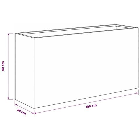 Vaso da giardino Bianco 100 x 30 x 40 cm - Foto 7