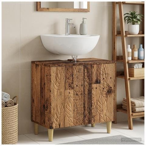Armadio per Lavabo da Bagno DELFT Legno antico - Foto 2
