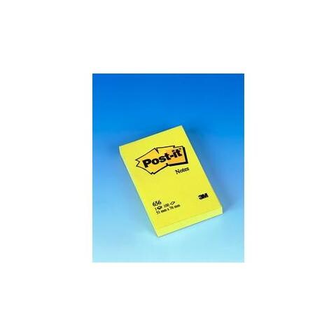 confezione da 12 pezzi - blocco 100fg post-it®giallo canary 76x51mm 656 - Foto 1