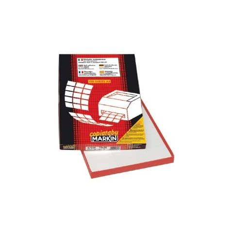 etichetta adesiva c / 500 bianca rimov. 100fg a4 70x36mm (24et / fg) markin - Foto 1