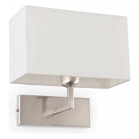 Faro 62988 - Roda Lampada Da Parete Metallo Nichel Satinato E Paralume In Tessuto - Foto 1