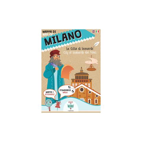 Sara Dania - Mappa di Milano. La città di Leonardo. Ediz. italiana e inglese. Con adesivi - Foto 1