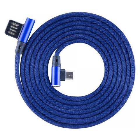 ver Cavo Micro Usb Angolato 90? Usb2.0 / microusb 1.5m Blu Blu 1,5 Metri - Foto 1