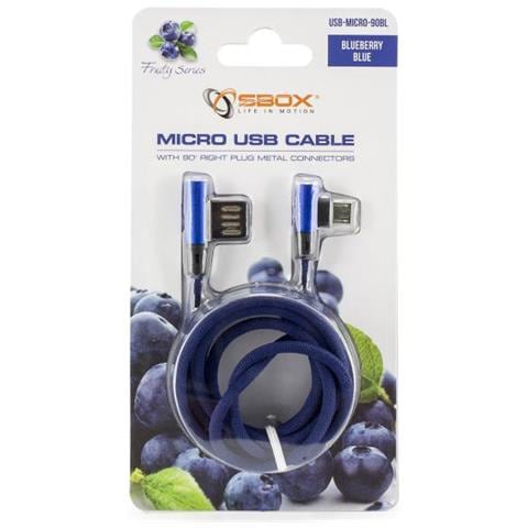 ver Cavo Micro Usb Angolato 90? Usb2.0 / microusb 1.5m Blu Blu 1,5 Metri - Foto 2