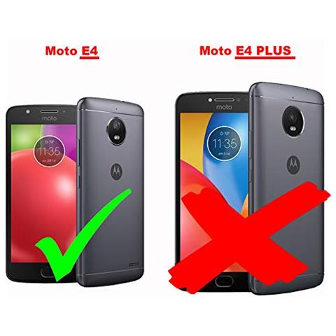 Custodia Compatibile Con Motorola Moto E4 In Rosso Mela - Coperchio Protettivo In Design Flip Con Chiusura Magnetica - Foto 2