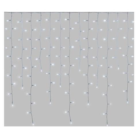 Ice Light W 432 Led Bianco 5mm Reflex, Prolungabile (max 3 Pz / 1296 Led / 10,5m), Luce Fissa, Trasformatore 24v, Uso Esterno, Cavo Gomma Bianco, Dimensioni 4m+350xh85cm, Scatola Lusso Color (xkc Art. Wled Ilp 432-pf L350). - Foto 1