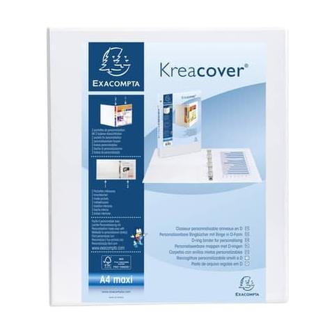 Raccoglitore Personalizzabile A4 Maxi Kreacover® Bianco 4 Anelli A D 40 Mm - 51943e - Foto 1