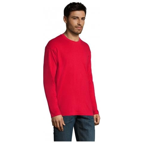 Monarch T-shirt Uomo Manica Lunga Collo Il Giro - Colore E Taglia - Rosso S - Foto 1