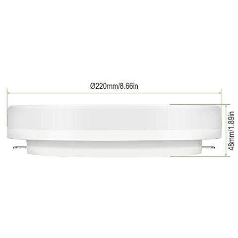 Le Luce Di Soffitto Impermeabile 100w Equivalente 15w 1250lm Bianco Caldo 3000k Ip54 Led Luce Di Soffitto Per Bagno Cucina Disimpegno Utility Area E Altro - Foto 2