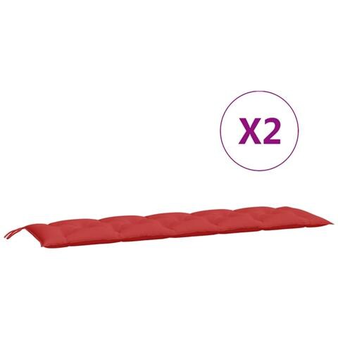 Cuscino per Panca Rosso 180x (50+50) x7 cm in Tessuto Oxford - Foto 1