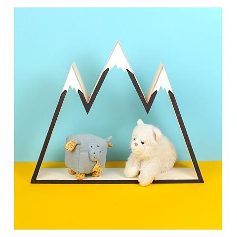 Mensola In Legno Da Personalizzare - Montagna 50 X 40 X 10 Cm - Foto 1