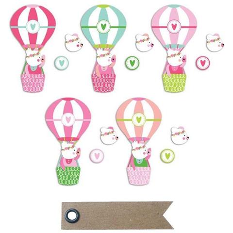 20 Die-cut - Orsacchiotto Giuseppina + 20 Etichette Kraft Con Gagliardetto - Foto 1