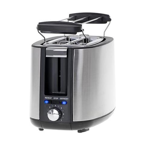 Tostapane Ad 3214 Potenza 750 W, Numero Di Slot 2, Materiale Della Custodia Acciaio Inossidabile, Acciaio Inossidabile / nero - Foto 2