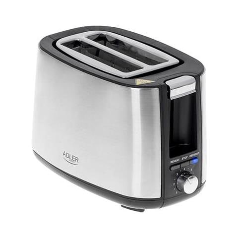 Tostapane Ad 3214 Potenza 750 W, Numero Di Slot 2, Materiale Della Custodia Acciaio Inossidabile, Acciaio Inossidabile / nero - Foto 1