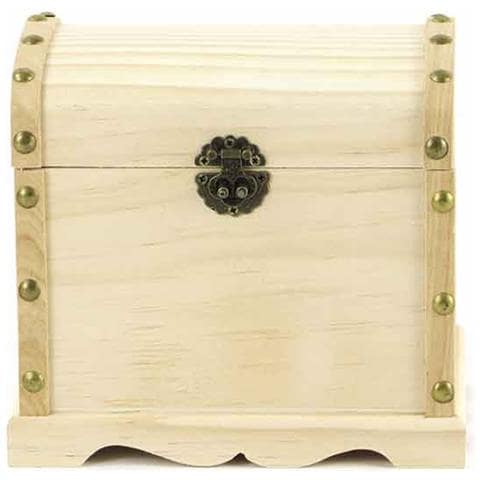 Cassa Dei Pirati In Legno Da Decorare - 12 X 16 X 18 Cm - Foto 1