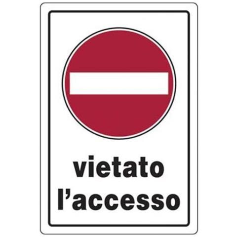 Targa Segnaletica Vietato Accesso Pp Cm 20x30 X 10 Pz - Foto 1
