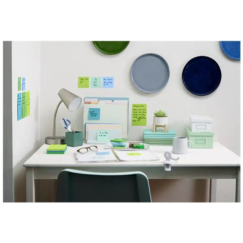 Post-it Super Sticky Oasis Blochhetto 90 Fogli 76x127 Mm Colori Assortiti Conf 5 Pz. - Foto 2