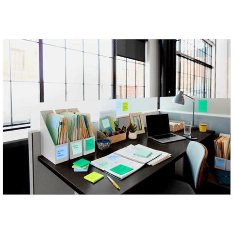 Post-it Super Sticky Oasis Blochhetto 90 Fogli 76x127 Mm Colori Assortiti Conf 5 Pz. - Foto 3