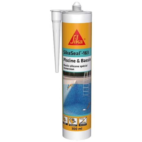 Stucco Siliconico seal - 163 Piscine & Bassin - Bianco - 300ml - Foto 1