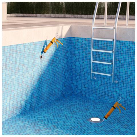 Stucco Siliconico seal - 163 Piscine & Bassin - Bianco - 300ml - Foto 5
