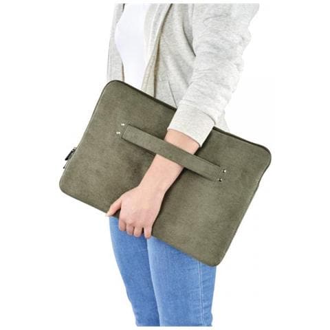 Cali Borsa Per Notebook 35,8 Cm (14.1"") Custodia A Tasca Oliva - Foto 2