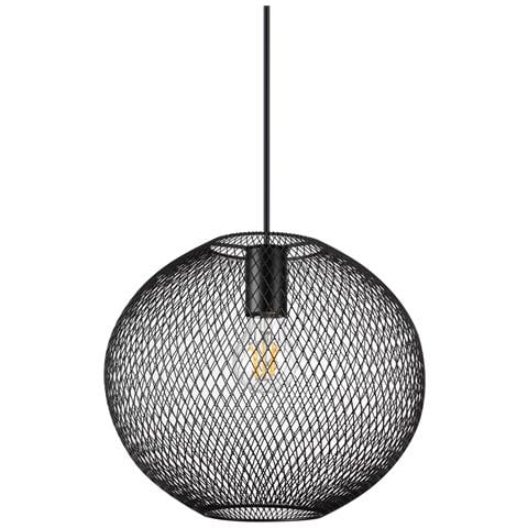 Lampadario A Sospensione Moderno Net Metallo Nero 1 Luce E27 42w Ip20 - Foto 1