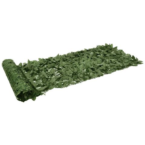 Paravento Da Balcone Con Foglie Verde Scuro 200x75 Cm - Foto 1