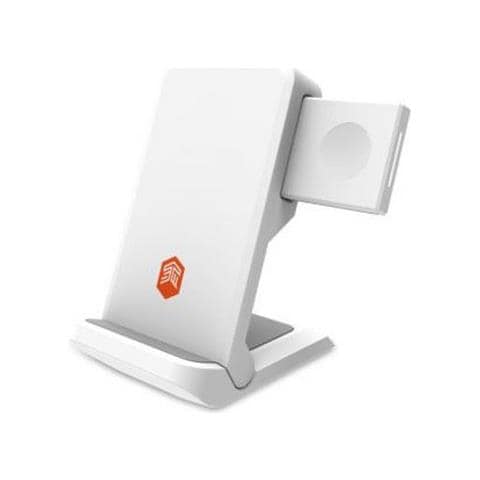 Stand Di Ricarica Senza Fili Qi Chargetree Go Pieghevole E Portatile, Bianco - Foto 1