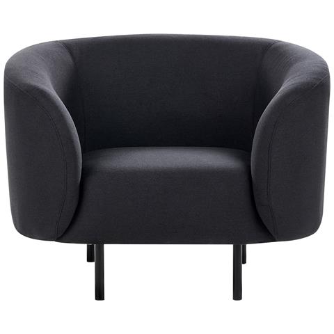 Set Da Salotto 6 Posti Loen Tessuto Nero - Foto 8