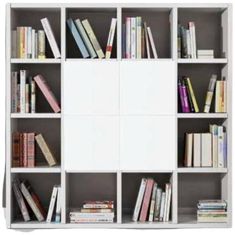 Libreria Porta Tv Moderna Laminato Bianco Frassino L. 175 P. 30 H. 175 - Foto 1