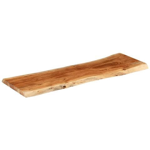 Piano Tavolo 120x40x3,8 Cm Rettangolare Legno Acacia Bordi Vivi - Foto 2