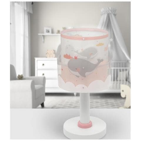 Lampada Da Tavolo Per Bambini Whale Dreams Balena Rosa - Foto 1