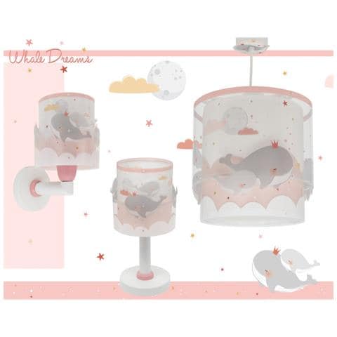 Lampada Da Tavolo Per Bambini Whale Dreams Balena Rosa - Foto 7
