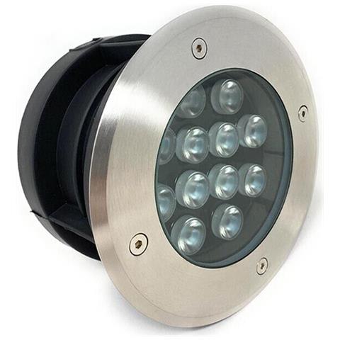 Faretto Calpestabile Da Terra Segnapassi Carrabile 12 W Led Luce Calda Ip67 - Foto 1