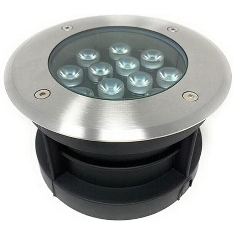Faretto Calpestabile Da Terra Segnapassi Carrabile 12 W Led Luce Calda Ip67 - Foto 2
