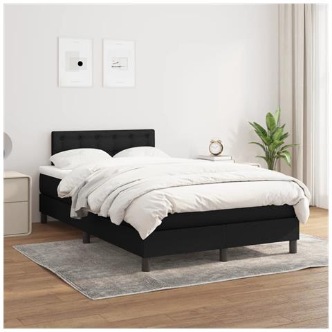 Giroletto A Molle Con Materasso Nero 120x190 Cm In Tessuto - Foto 3